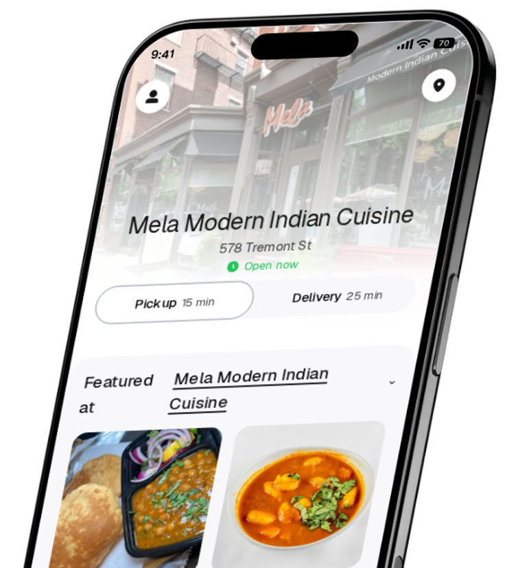 Mela Modern Indian Cuisine app preview