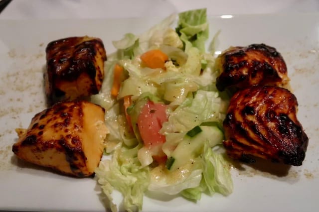 Salmon Kebab.